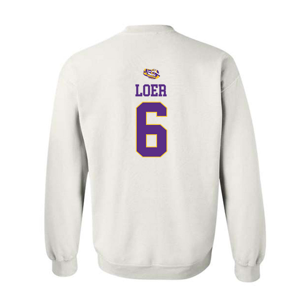 LSU - NCAA Baseball : Justin Loer - Crewneck Sweatshirt Replica Shersey