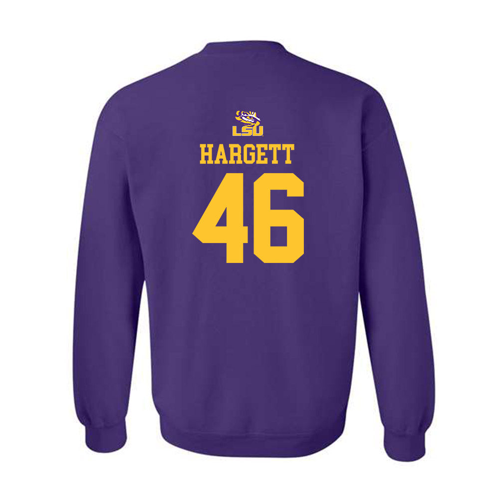 LSU - NCAA Football : Badger Hargett - Crewneck Sweatshirt Replica Shersey