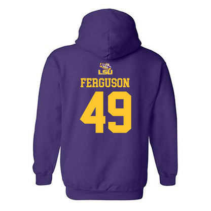 LSU - NCAA Football : Jonathan Ferguson - Replica Shersey Hooded Sweatshirt