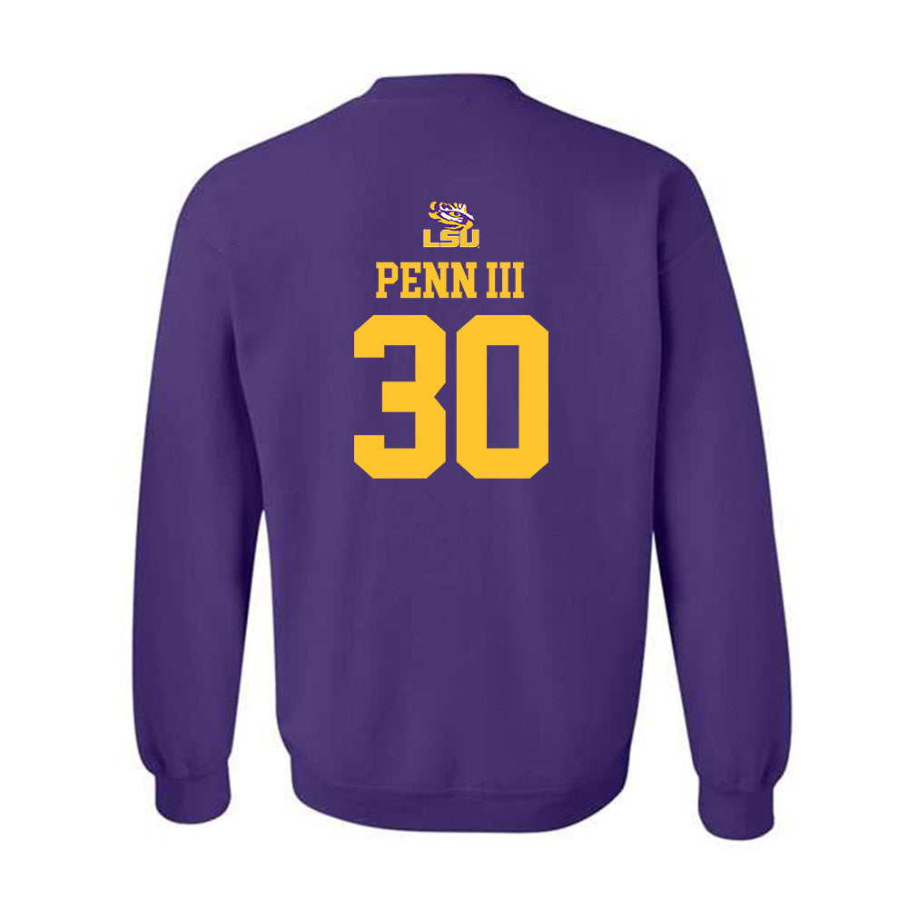 LSU - NCAA Football : Greg Penn III - Replica Shersey Sweatshirt