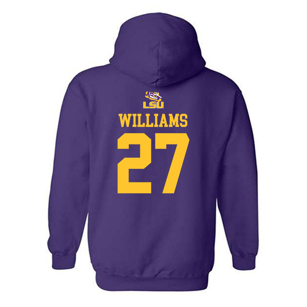 LSU - NCAA Football : Josh Williams - Hooded Sweatshirt Replica Shersey