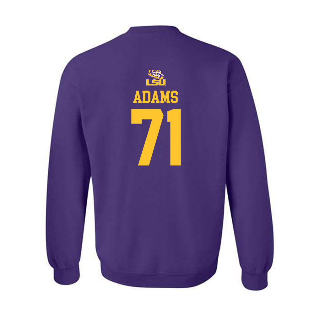 LSU - NCAA Football : Tyree Adams - Crewneck Sweatshirt Replica Shersey