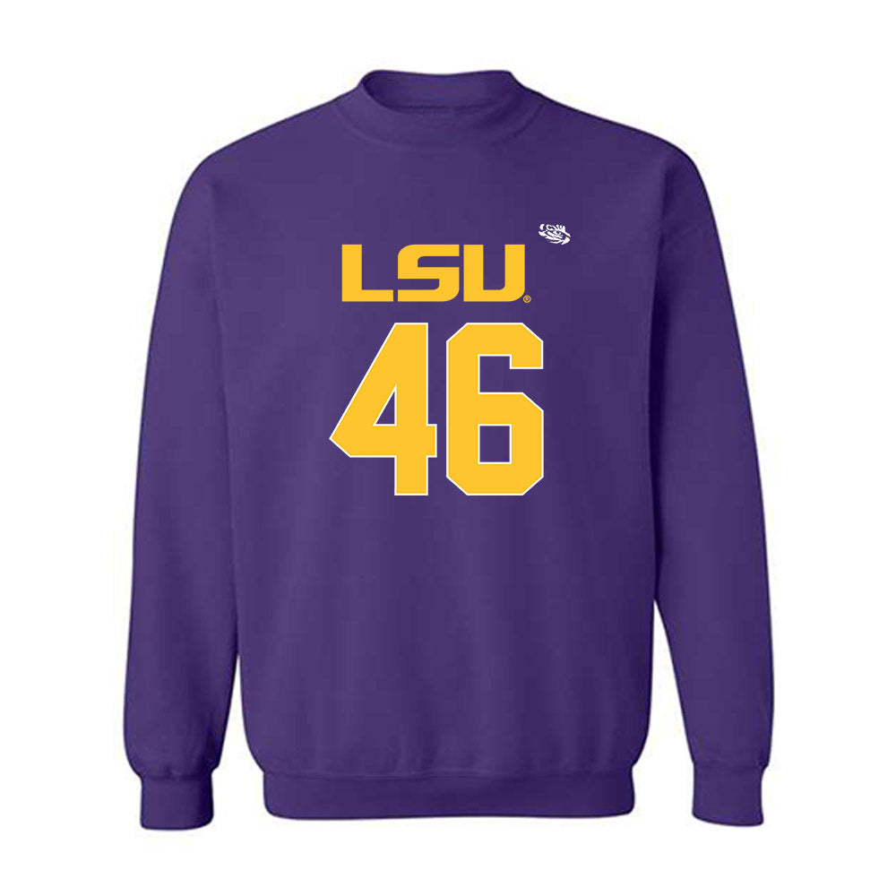 LSU - NCAA Football : Badger Hargett - Crewneck Sweatshirt Replica Shersey