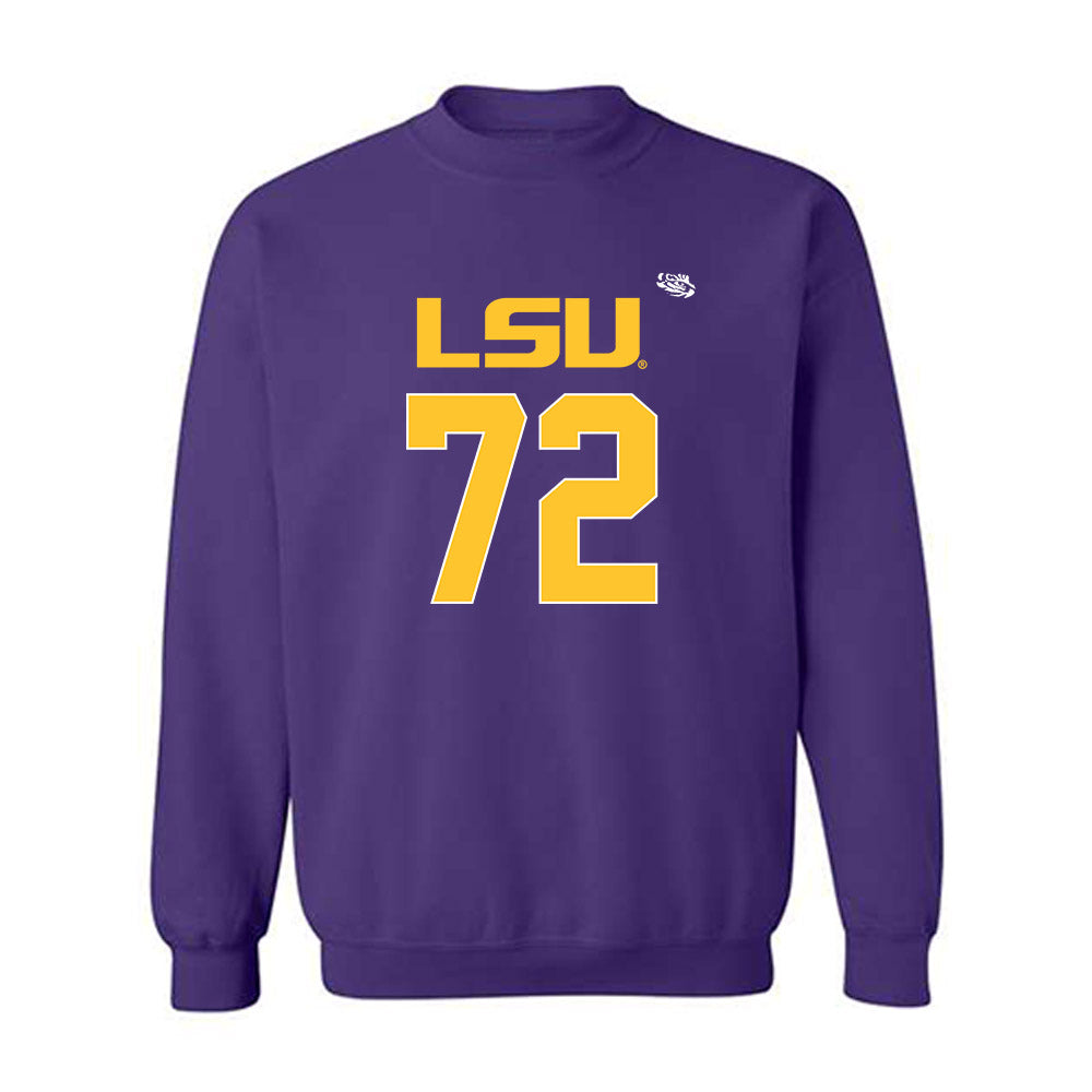 LSU - NCAA Football : Garrett Dellinger - Replica Shersey Sweatshirt