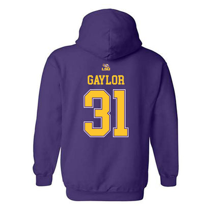 LSU - NCAA Men's Basketball : Samuel Gaylor - Hooded Sweatshirt Replica Shersey