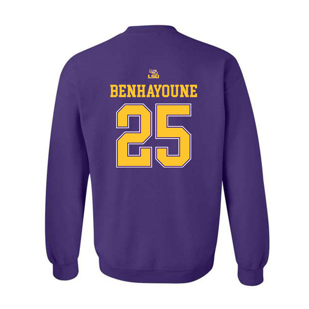 LSU - NCAA Men's Basketball : Adam Benhayoune - Crewneck Sweatshirt Replica Shersey