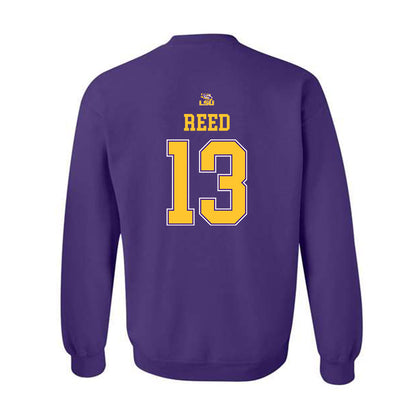 LSU - NCAA Men's Basketball : Jalen Reed - Crewneck Sweatshirt Replica Shersey