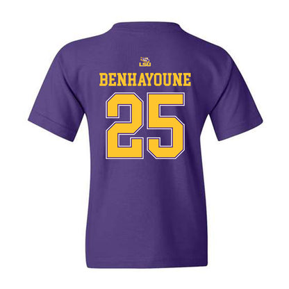 LSU - NCAA Men's Basketball : Adam Benhayoune - Youth T-Shirt Replica Shersey