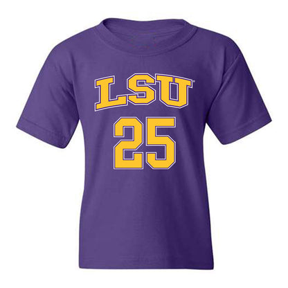 LSU - NCAA Men's Basketball : Adam Benhayoune - Youth T-Shirt Replica Shersey