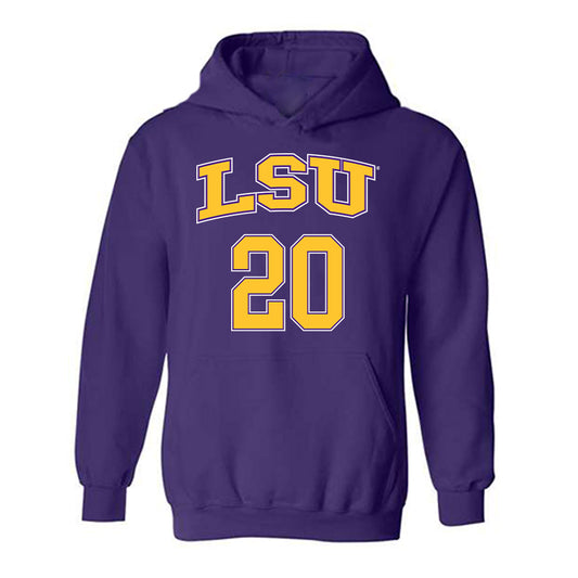 LSU - NCAA Men's Basketball : Derek Fountain - Hooded Sweatshirt Replica Shersey