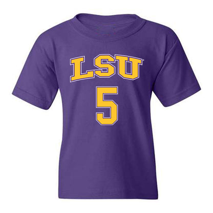 LSU - NCAA Men's Basketball : Mwani Wilkinson - Youth T-Shirt Replica Shersey