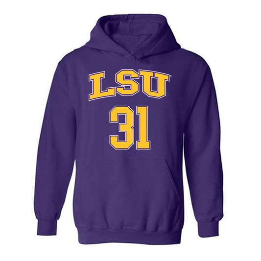 LSU - NCAA Men's Basketball : Samuel Gaylor - Hooded Sweatshirt Replica Shersey