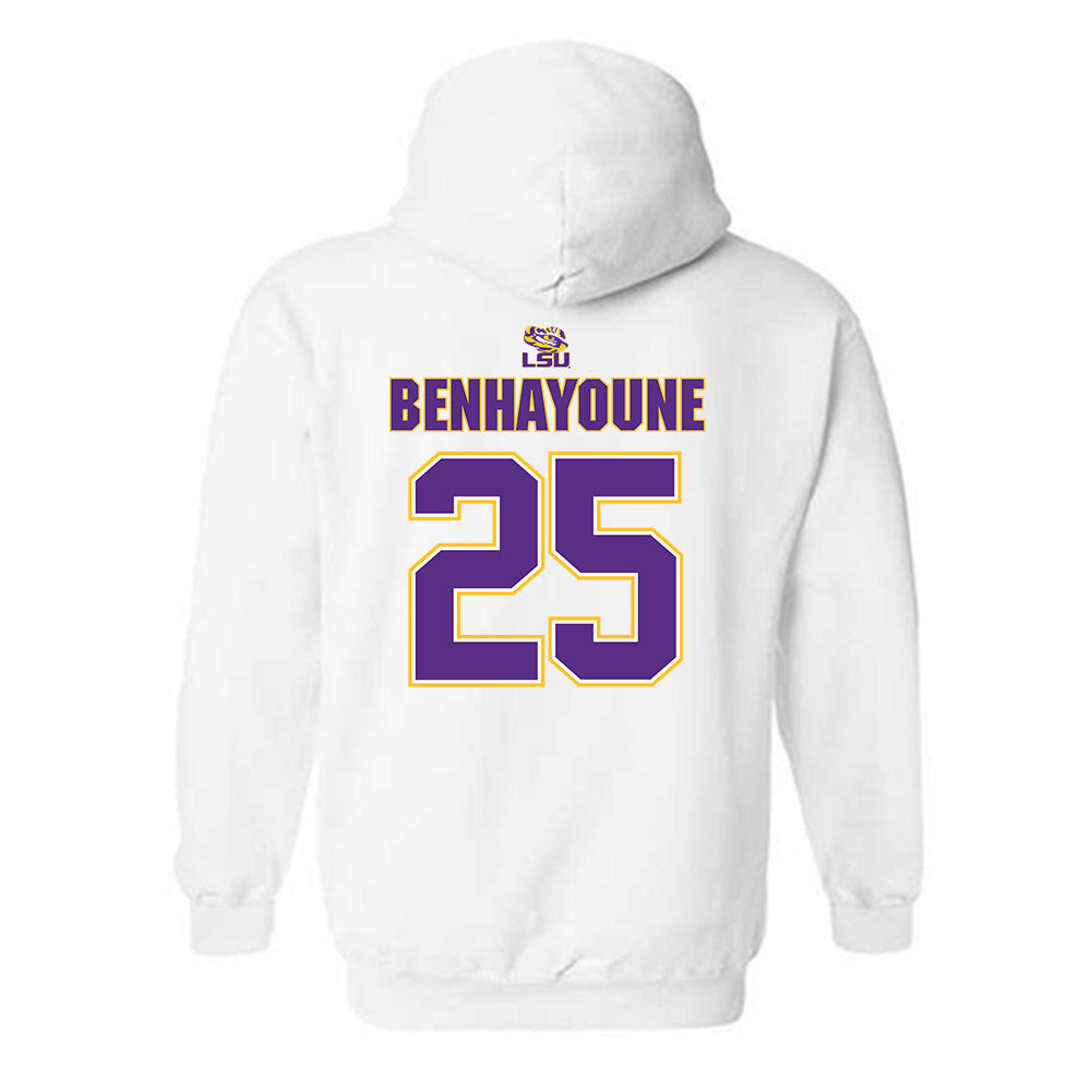 LSU - NCAA Men's Basketball : Adam Benhayoune - Hooded Sweatshirt Replica Shersey