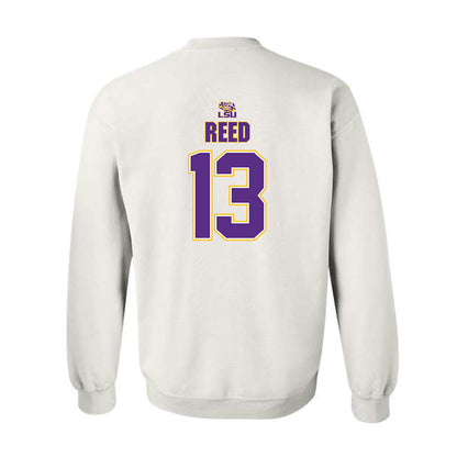 LSU - NCAA Men's Basketball : Jalen Reed - Crewneck Sweatshirt Replica Shersey