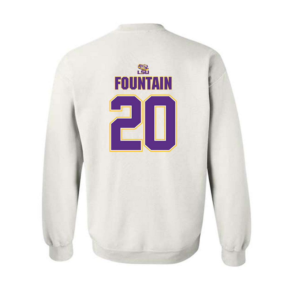 LSU - NCAA Men's Basketball : Derek Fountain - Crewneck Sweatshirt Replica Shersey