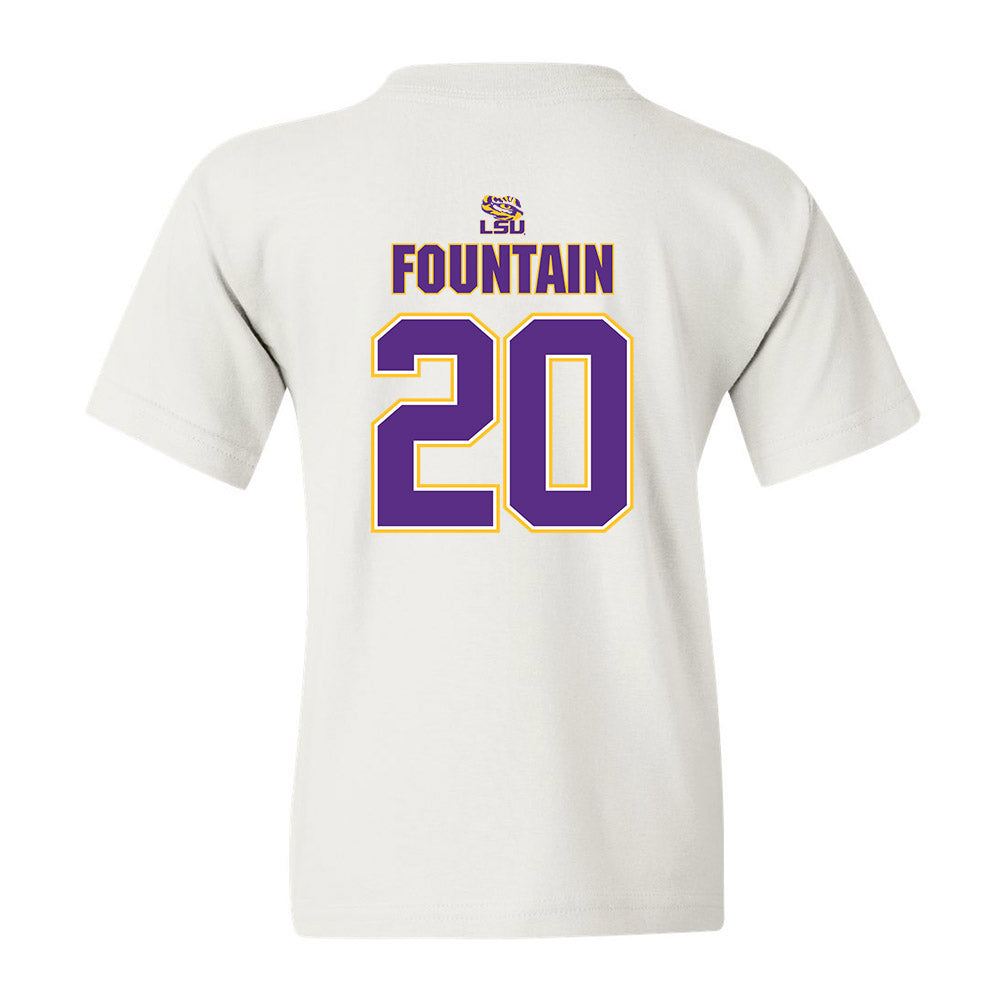 LSU - NCAA Men's Basketball : Derek Fountain - Youth T-Shirt Replica Shersey