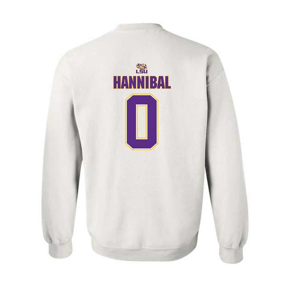 LSU - NCAA Men's Basketball : Trae Hannibal - Crewneck Sweatshirt Replica Shersey