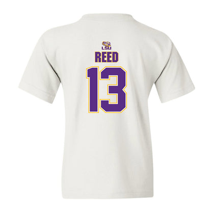 LSU - NCAA Men's Basketball : Jalen Reed - Youth T-Shirt Replica Shersey