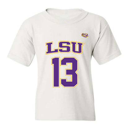 LSU - NCAA Men's Basketball : Jalen Reed - Youth T-Shirt Replica Shersey