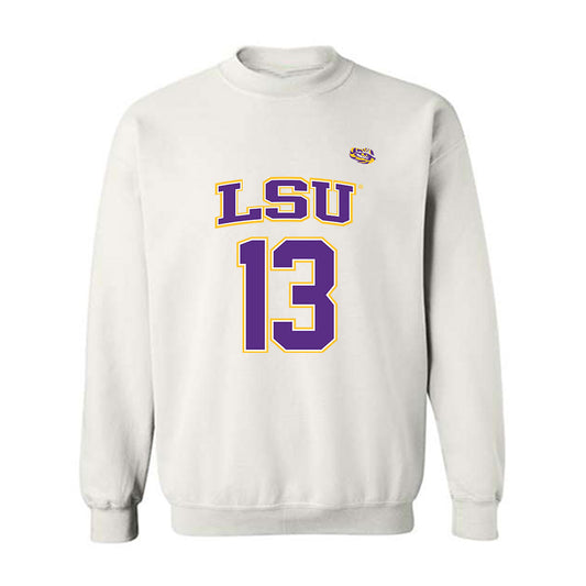 LSU - NCAA Men's Basketball : Jalen Reed - Crewneck Sweatshirt Replica Shersey