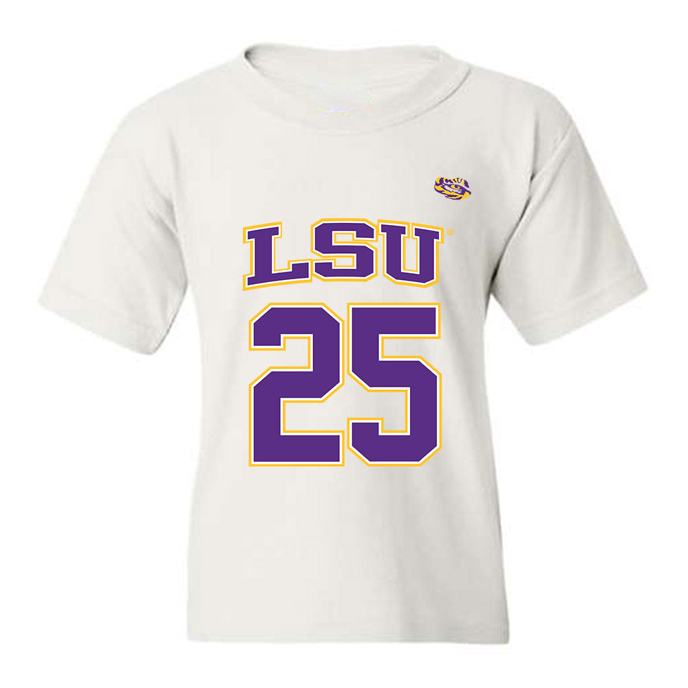 LSU - NCAA Men's Basketball : Adam Benhayoune - Youth T-Shirt Replica Shersey