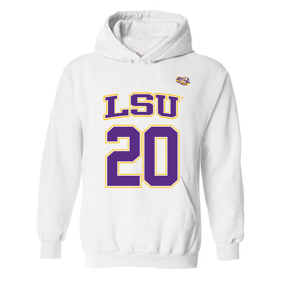 LSU - NCAA Men's Basketball : Derek Fountain - Hooded Sweatshirt Replica Shersey