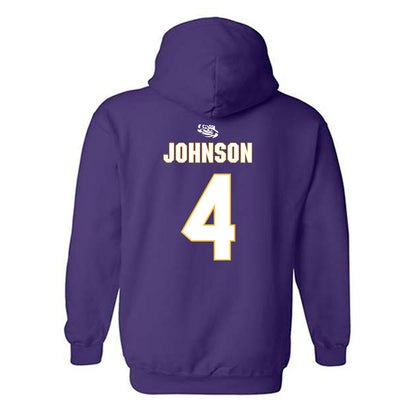 LSU - NCAA Women's Basketball : Flaujae Johnson - Hooded Sweatshirt Replica Shersey
