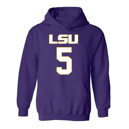 LSU - NCAA Women's Basketball : Sa'Myah Smith - Hooded Sweatshirt Replica Shersey