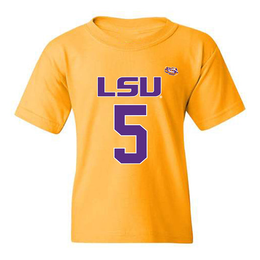 LSU - NCAA Women's Basketball : Sa'Myah Smith - Youth T-Shirt Replica Shersey