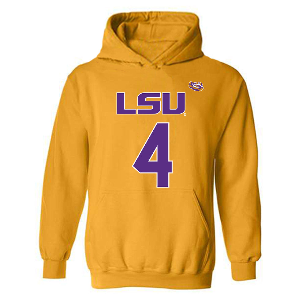 LSU - NCAA Women's Basketball : Flaujae Johnson - Hooded Sweatshirt Replica Shersey