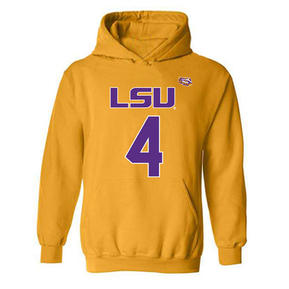 LSU - NCAA Women's Basketball : Flaujae Johnson - Hooded Sweatshirt Replica Shersey