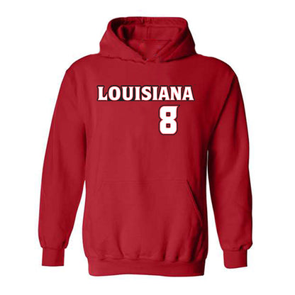 Louisiana - NCAA Baseball : Lee Amedee - Hooded Sweatshirt Replica Shersey