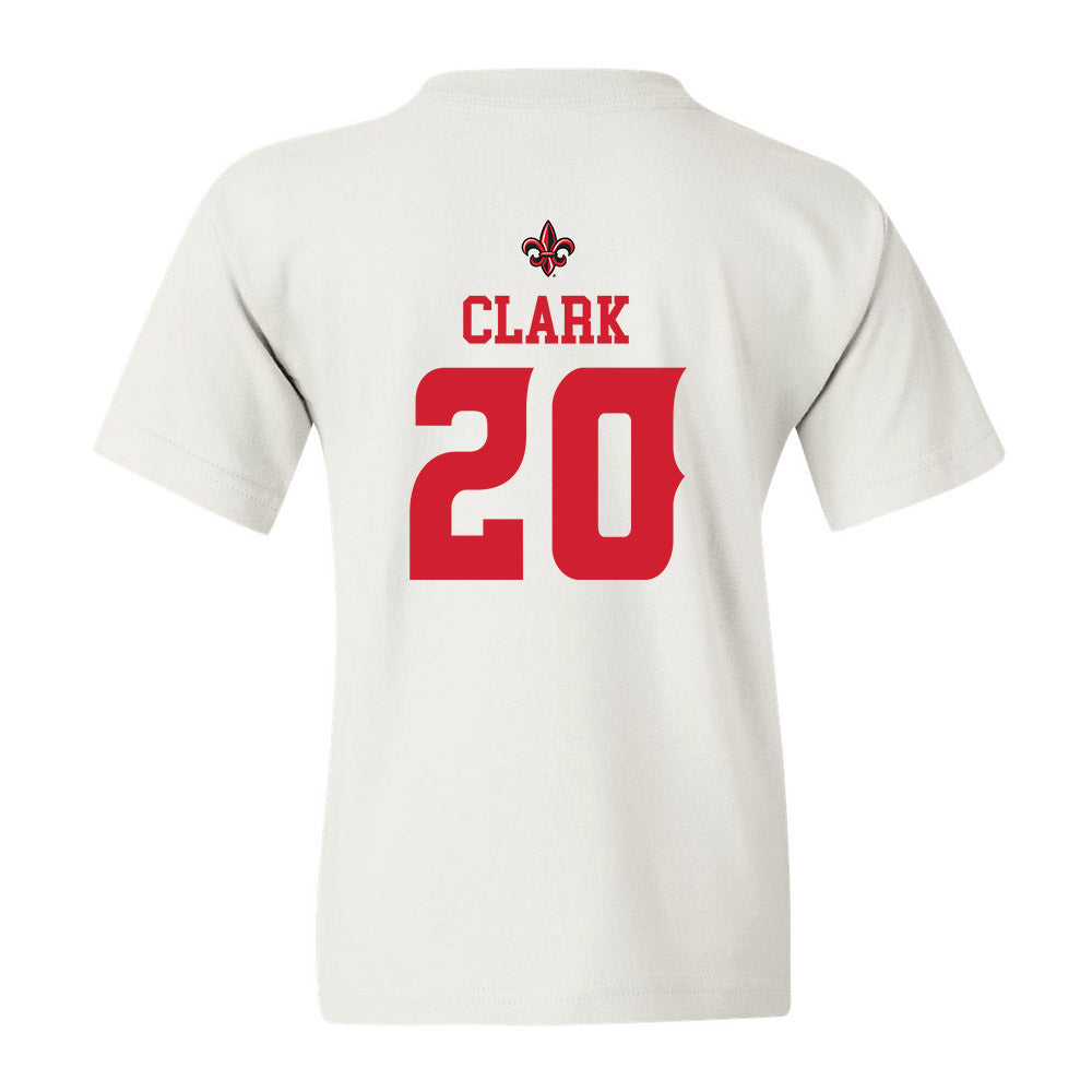 Louisiana - NCAA Football : Jalen Clark - White Replica Shersey Youth T-Shirt