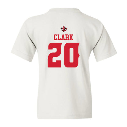 Louisiana - NCAA Football : Jalen Clark - White Replica Shersey Youth T-Shirt