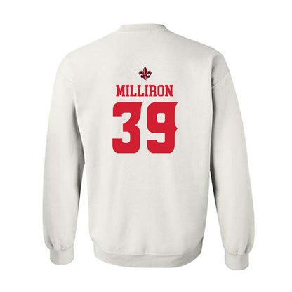 Louisiana - NCAA Football : Carter Milliron - White Replica Sweatshirt