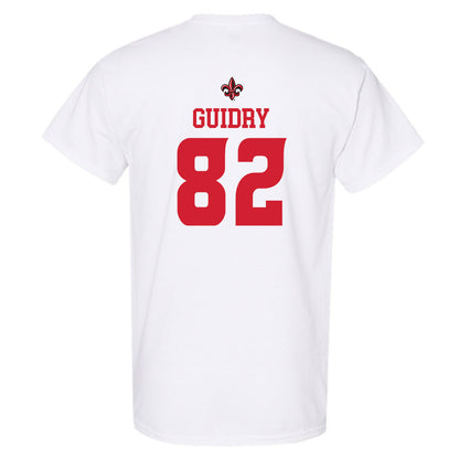 Louisiana - NCAA Football : Rhett Guidry - White Replica Shersey Short Sleeve T-Shirt