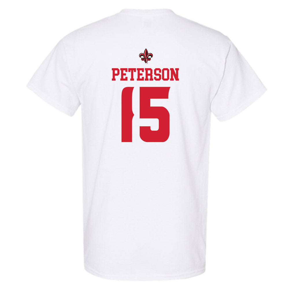 Louisiana - NCAA Football : Ja'Marian Peterson - White Replica Shersey Short Sleeve T-Shirt