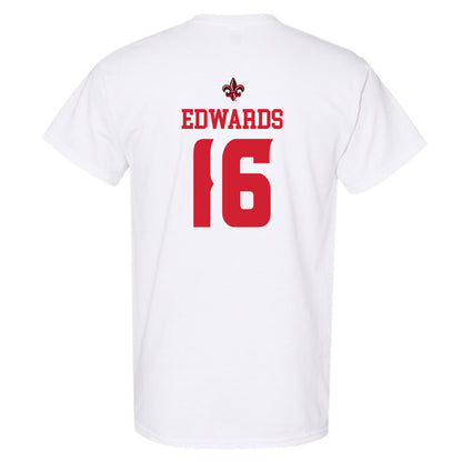 Louisiana - NCAA Football : kailep Edwards - White Replica Shersey Short Sleeve T-Shirt