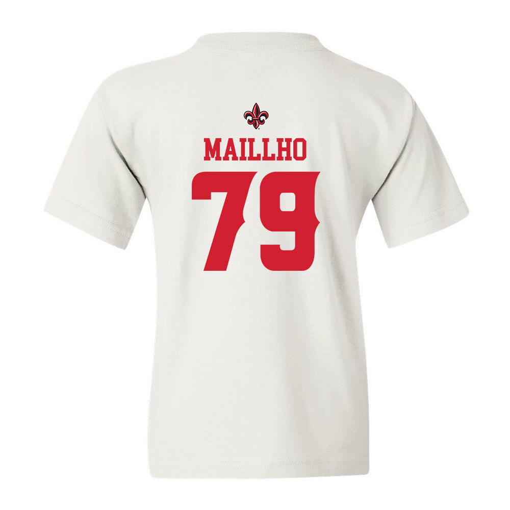 Louisiana - NCAA Football : Mackey Maillho - White Replica Shersey Youth T-Shirt