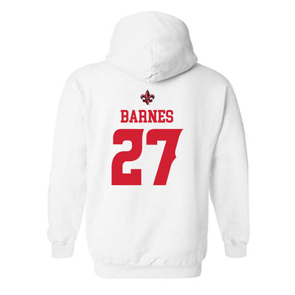 Louisiana - NCAA Football : Key'Savalyn Barnes - White Replica Shersey Hooded Sweatshirt