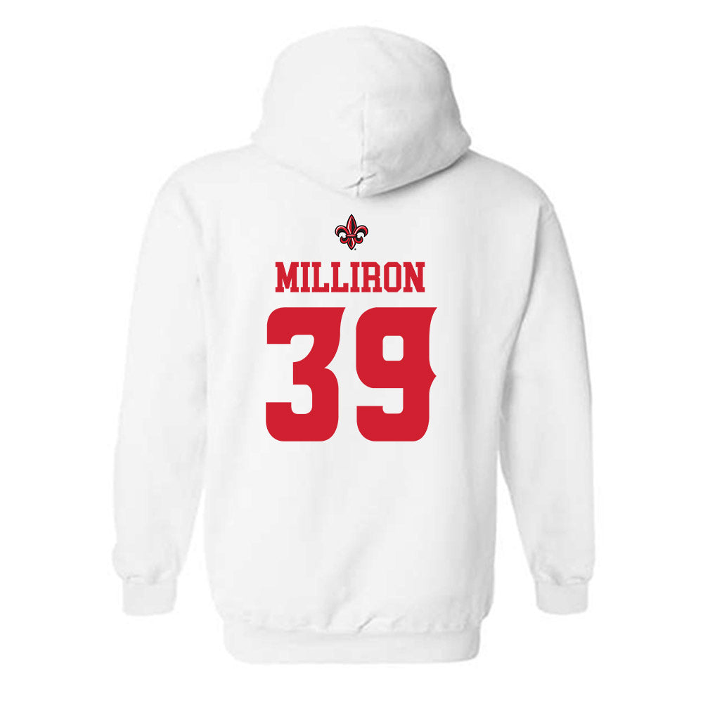 Louisiana - NCAA Football : Carter Milliron - White Replica Hooded Sweatshirt