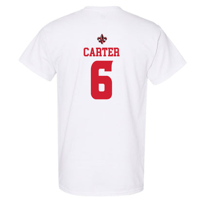 Louisiana - NCAA Football : Kaleb Carter - White Replica Shersey Short Sleeve T-Shirt