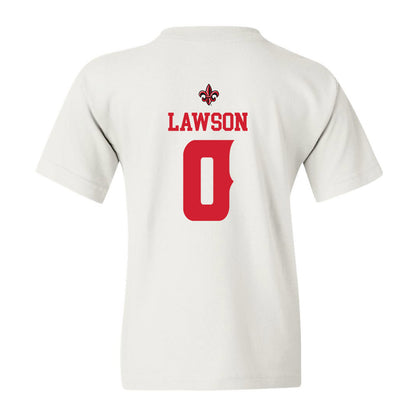 Louisiana - NCAA Football : Jordan Lawson - White Replica Shersey Youth T-Shirt