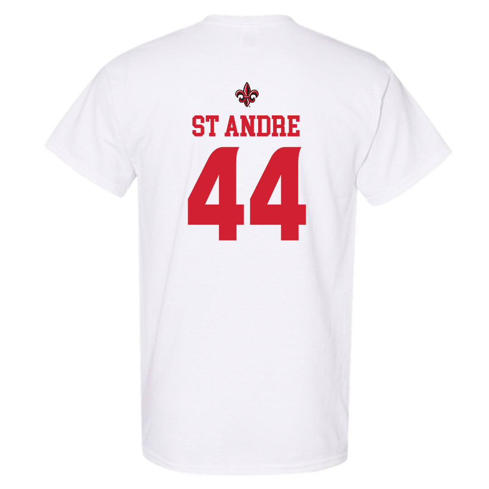 Louisiana - NCAA Football : Jake St Andre - White Replica Shersey Short Sleeve T-Shirt