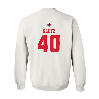 Louisiana - NCAA Football : Logan Klotz - White Replica Shersey Sweatshirt
