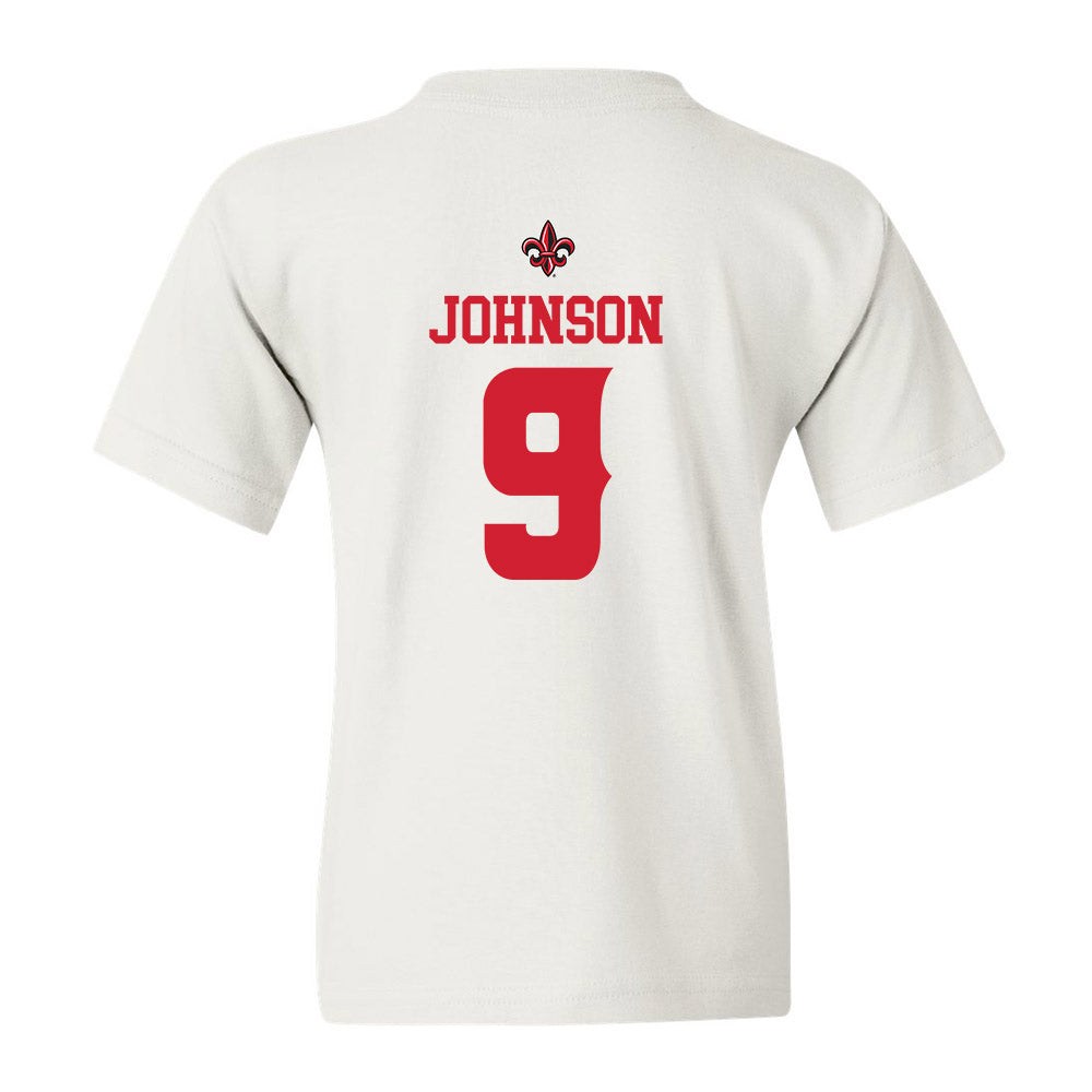 Louisiana - NCAA Football : Neal Johnson - White Replica Shersey Youth T-Shirt