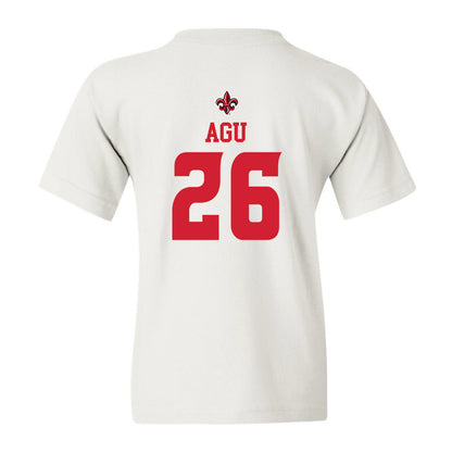 Louisiana - NCAA Football : Justin Agu - White Replica Shersey Youth T-Shirt