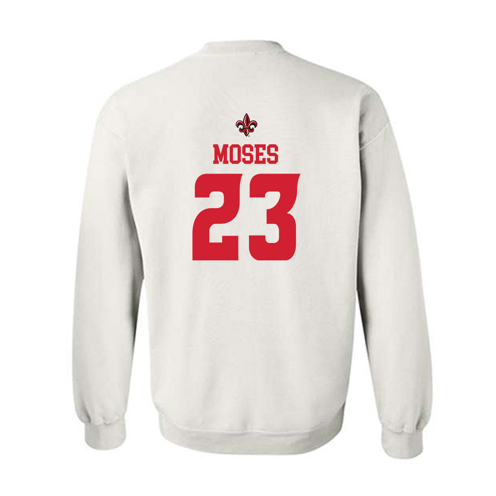 Louisiana - NCAA Football : Jeremiah Moses - White Replica Sweatshirt