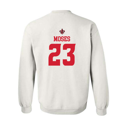 Louisiana - NCAA Football : Jeremiah Moses - White Replica Sweatshirt