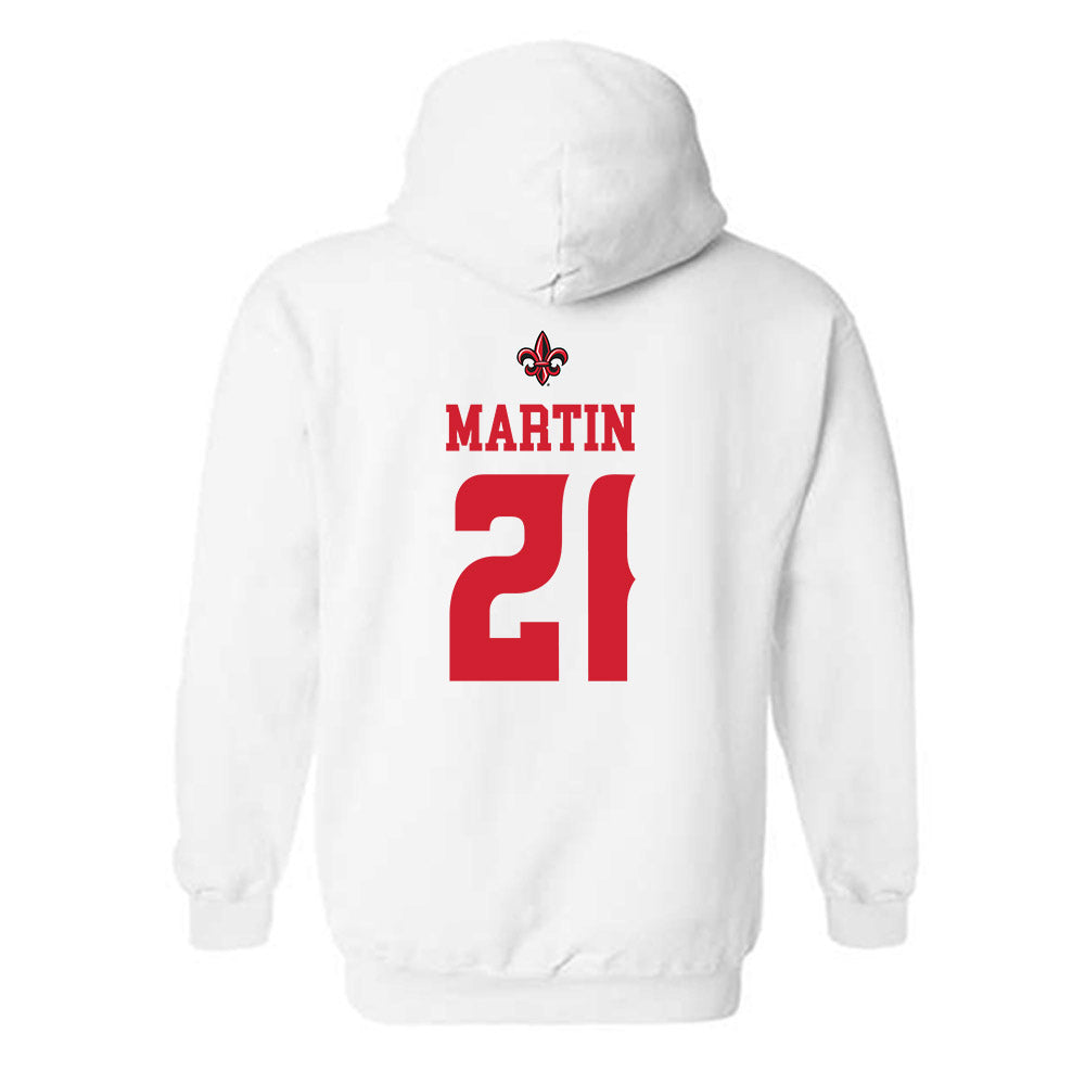 Louisiana - NCAA Football : Keyon Martin - White Replica Shersey Hooded Sweatshirt